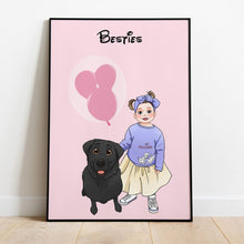 Load image into Gallery viewer, Nostalgic Cartoon - Custom Pet Canvas